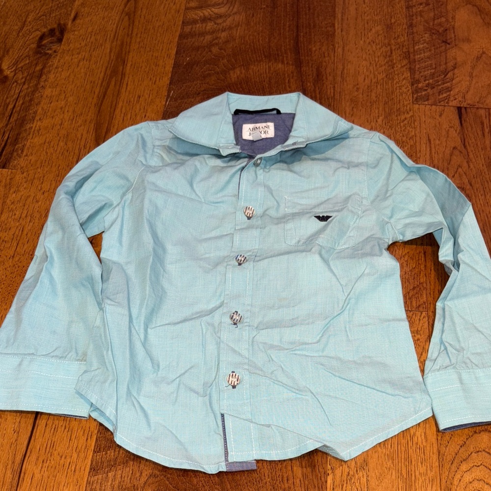 Armani Junior Boy’s Blue Button Down Size 3A